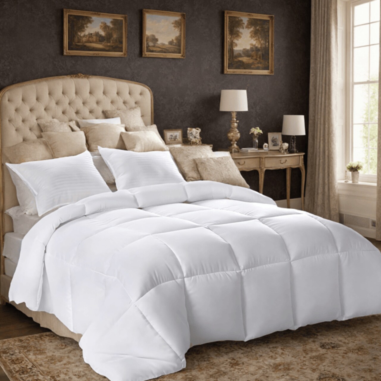 100% polyester brushed single quilt with microfiber filling, down alternative, OKO-100 certified, CPC children's certified, shipped via Amazon Logistics